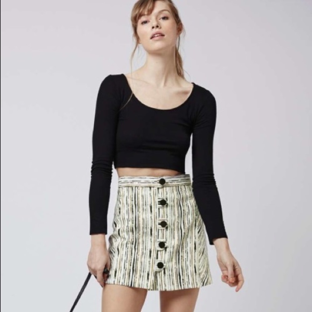 Button front topshop skirt